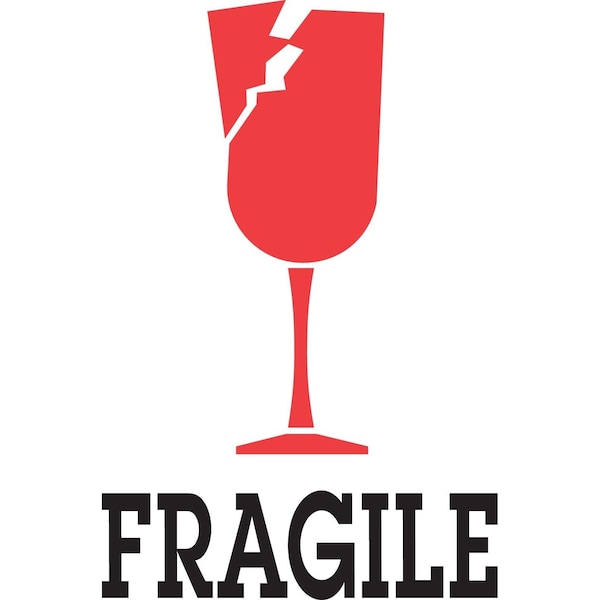 Label, DL4100, FRAGILE, 3" X 4"
